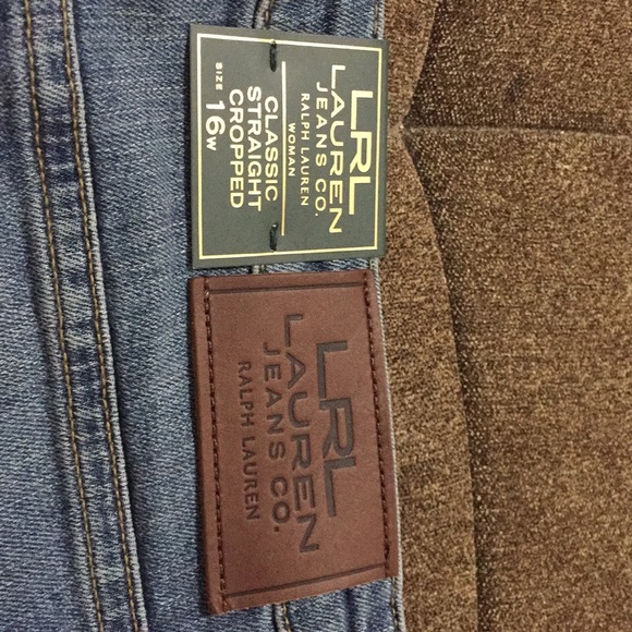 RALP LAUREN JEANS CLASSIC STRAIGHT CROPPED 16W - Picture 7 of 8